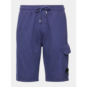 Cp Company Light Fleece Lens Shorts Medieval Blue (Pre-Order: Due Approx. 28th Feb)