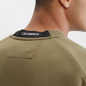 Cp Company Diagonal Raised Cotton Lens Sweatshirt in Butternut Brown (Pre-Order: Due Approx. 28th Feb)