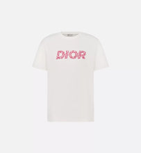 Load image into Gallery viewer, Dior Italic Coral Relaxed Fit T-Shirt In White
