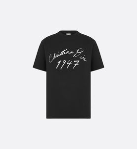 Dior 1947 Handwritten Relaxed Fit T-Shirt In Black