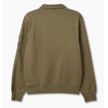 Load image into Gallery viewer, Cp Company Diagonal Raised Fleece Full Zip Lens Sweatshirt in Butternut Brown
