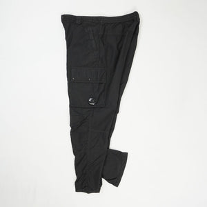 Cp Company Flatt Nylon Loose Fit Nylon Crago Pants In Black