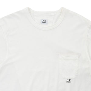 Cp Company Resist Dyed Pocket Logo T-Shirt 182A White