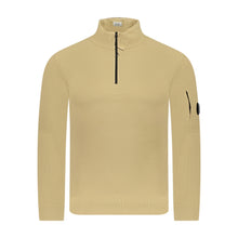 Load image into Gallery viewer, Cp Company Light Fleece Quarter Zip Lens Sweatshirt in Mojade Desert
