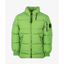 Load image into Gallery viewer, Cp Company Junior Lens M.T.T.N Down Jacket With Foldaway Hood in Green
