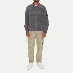 Cp Company Velluto Heavy Lens Shirt in Excalibur Grey