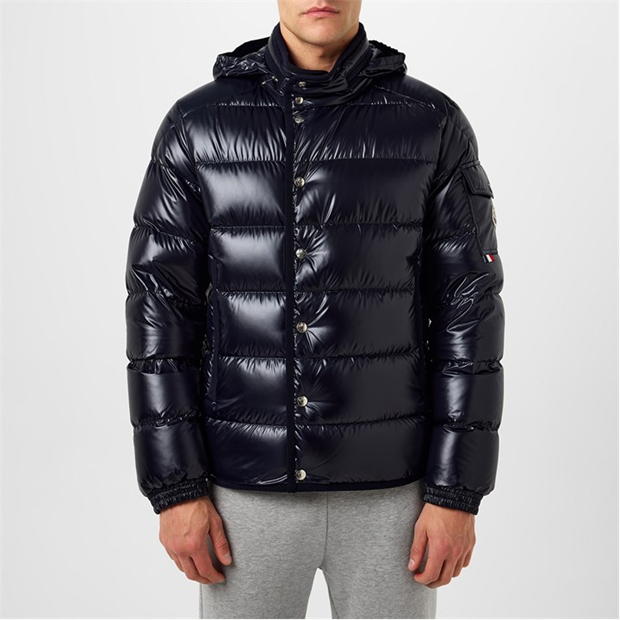 Moncler Gourette Down Jacket In Navy