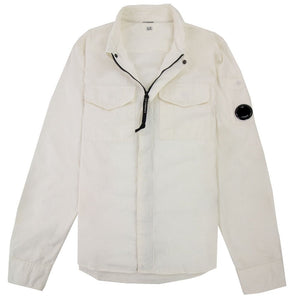 Cp Company Gabardine Lens Shirt In White