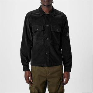 Cp Company Velluto Heavy Lens Shirt in Black