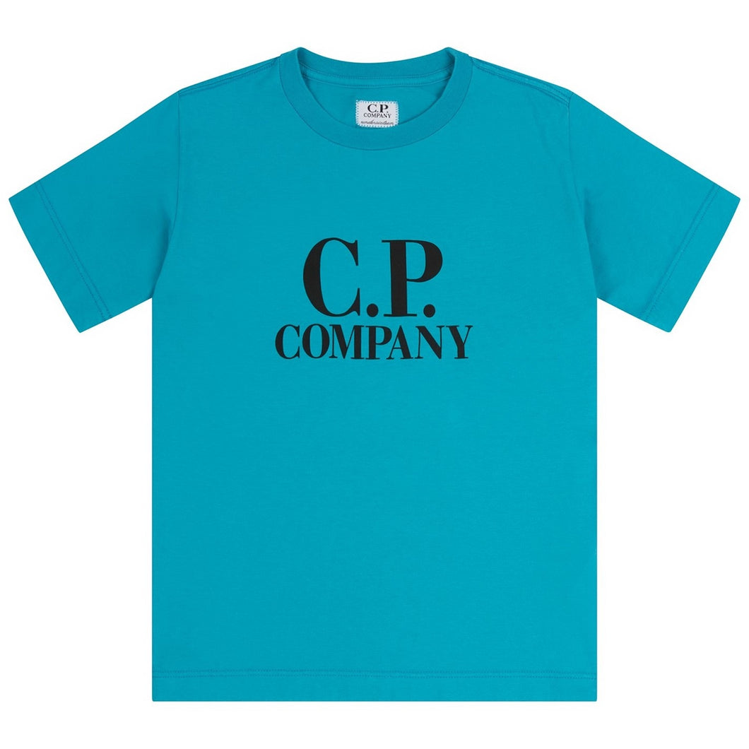 Cp Company Junior Goggle T-Shirt In Tile Blue