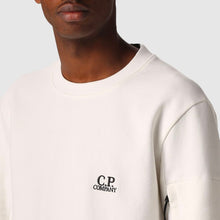 Load image into Gallery viewer, Cp Company Diagonal Raised Embroidered Logo Sweatshirt in White
