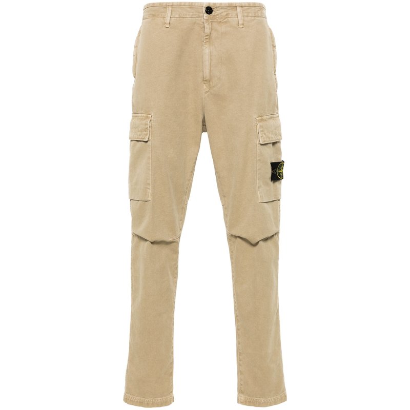 Stone Island Re-T Cargo Pants In Stucco