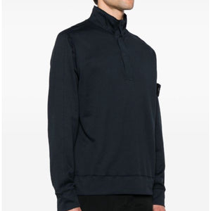 Stone Island Ghost High Neck Sweatshirt In Navy