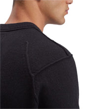 Load image into Gallery viewer, Cp Company Lambswool Lens Knit Sweatshirt In Black
