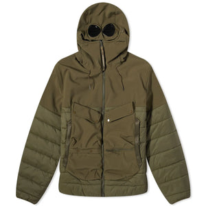 Cp Company Shell-R Goggle Jacket In Ivy Green