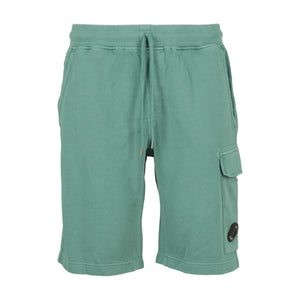 Cp Company Light Fleece Lens Shorts in Frosty Green (Pre-Order: Due Approx. 28th Feb)