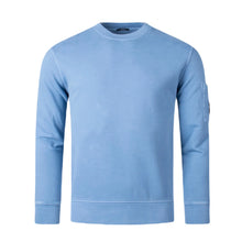 Load image into Gallery viewer, Cp Company Brushed Emerized Resist Dyed Lens Sweatshirt In Riviera Blue
