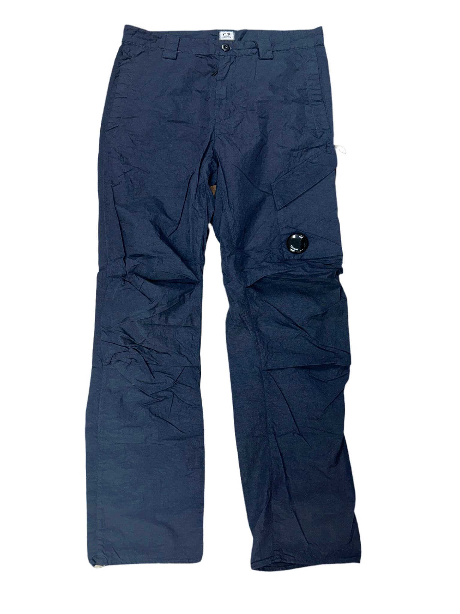 Cp Company Flatt Nylon Lens Cargo Pants In Navy