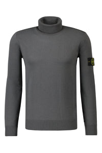 Stone Island Light Knit Roll Neck Sweatshirt 525C4 Dark Grey