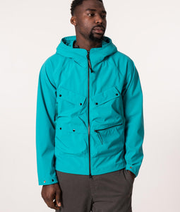 Cp Company Shell-R Multi Pocket Jacket In Tile Blue