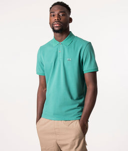 Cp Company Stretch Pique Polo In Frosty Green