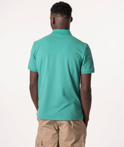 Cp Company Stretch Pique Polo In Frosty Green