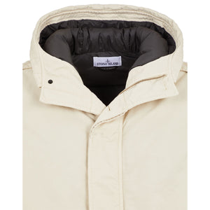 Stone Island David-Tc Short Down Parka in Plaster