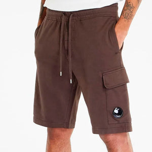 Cp Company Light Fleece Lens Shorts Bracken Brown (Pre-Order: Due Approx. 28th Feb)