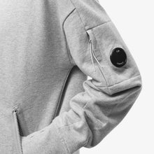 Load image into Gallery viewer, Cp Company Quarter Zip Polo Collar Sweatshirt In Grey
