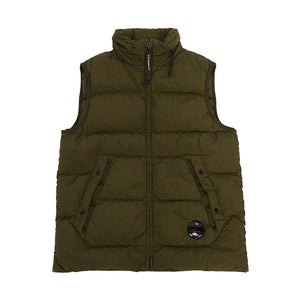 Cp Company Junior Lens Padded Gilet Ivy Green