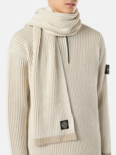 Load image into Gallery viewer, Stone Island Wool Scarf In Off White
