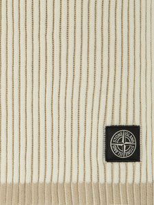 Stone Island Wool Scarf In Off White