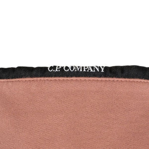 Cp Company Light Fleece Quarter Zip Lens Sweatshirt in Cedar Wood