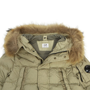 Cp Company Junior M.t.t.n Down Goggle Parka Jacket in Silver Sage