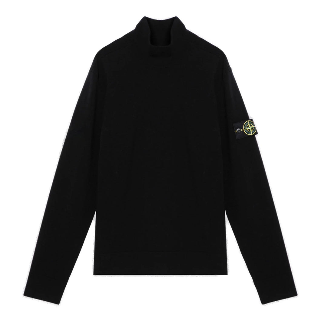 Stone Island Light Knit Roll Neck Sweatshirt 525C4 Black