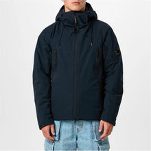 Load image into Gallery viewer, Cp Company Padded Pro-Tek Hooded Jacket in Navy
