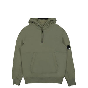 Cp Company Heavy Lens Overhead Hoodie In Bronze Green