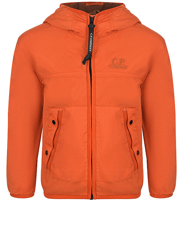 Cp Company Junior Cr-L 011 Garment Dyed Goggle Jacket In Harvest Pumpkin