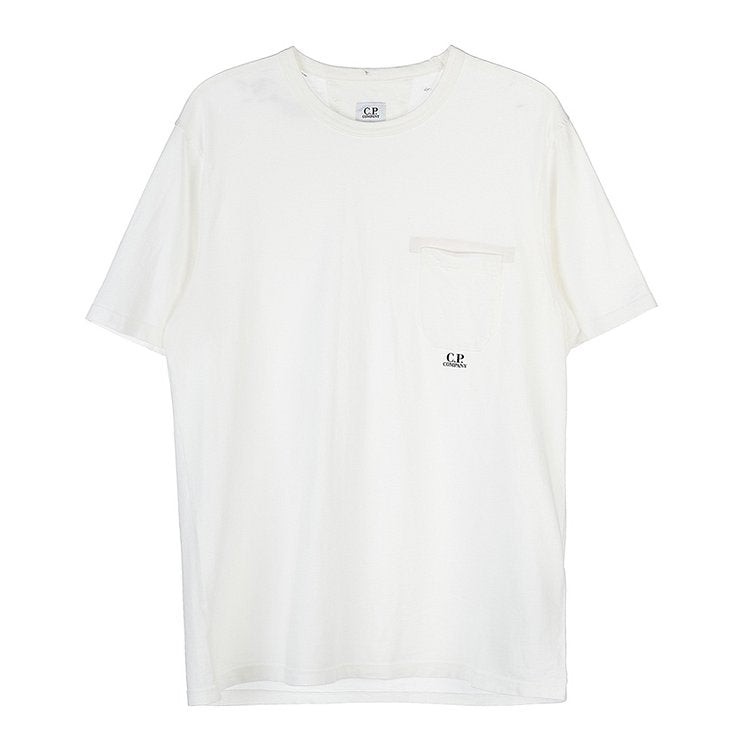 Cp Company Resist Dyed Pocket Logo T-Shirt 182A White