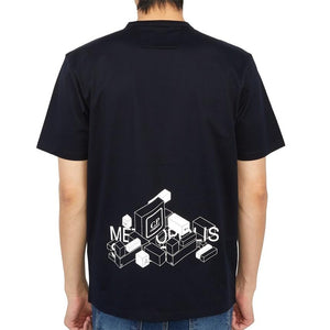 Cp Company Metropolis Box Logo T-Shirt Navy