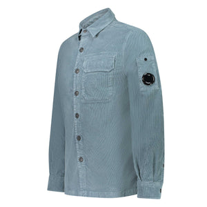 Cp Company Corduroy Button Up Shirt in Orion Blue