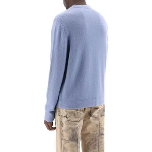 Dior Cashmere Embroidered Sweatshirt In Baby Blue