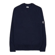 Load image into Gallery viewer, Cp Company Lambswool Lens Knit Sweatshirt In Navy
