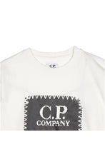 Load image into Gallery viewer, Cp Company Junior Long Sleeved Stamp Logo T-Shirt in White
