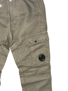 Cp Company Cotton Linen Lens Cargo Pants In Seneca Rock