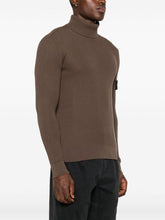 Load image into Gallery viewer, Stone Island Turtle Neck Ribbed Wool Sweatshirt Walnut Brown
