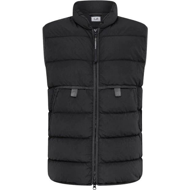 Cp Company Chrome-R Down Lens Gilet in Black