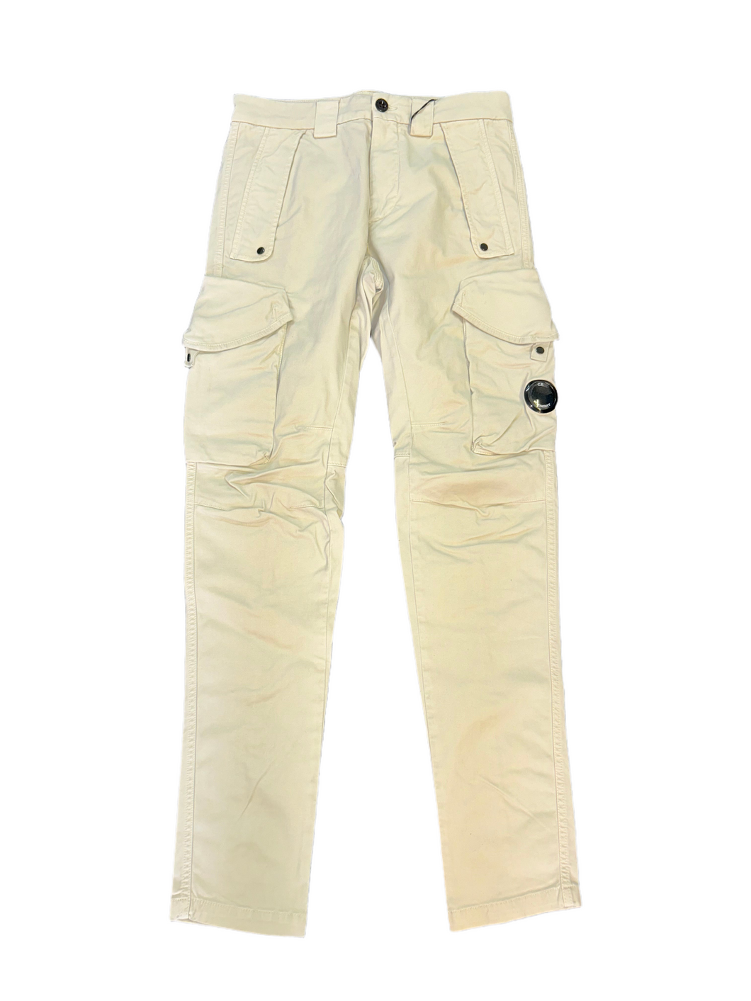 Cp Company Stretch Satin Lens Cargo Pants In Pelican