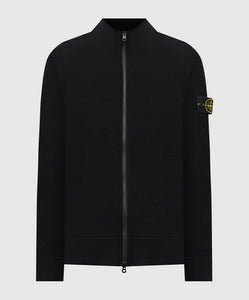 Stone Island Knit Full Zip Fleece In Black