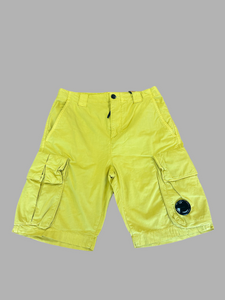 Cp Company Twill Stretch Utility Cargo Shorts In Golden Nugget